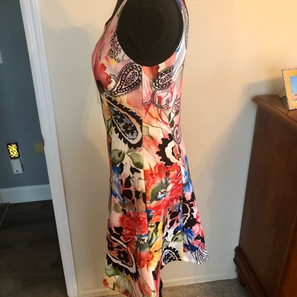 Sleeveless Floral Print Dress - Picture 6 of 10